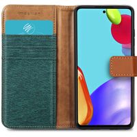imoshion Luxe Canvas Bookcase Samsung Galaxy A72 - Groen