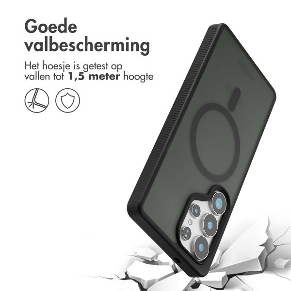 Accezz Rugged Frosted MagSafe Backcover Samsung Galaxy S25 Ultra - Zwart