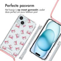 imoshion Design hoesje met koord Apple iPhone 15 - Crab Watercolor