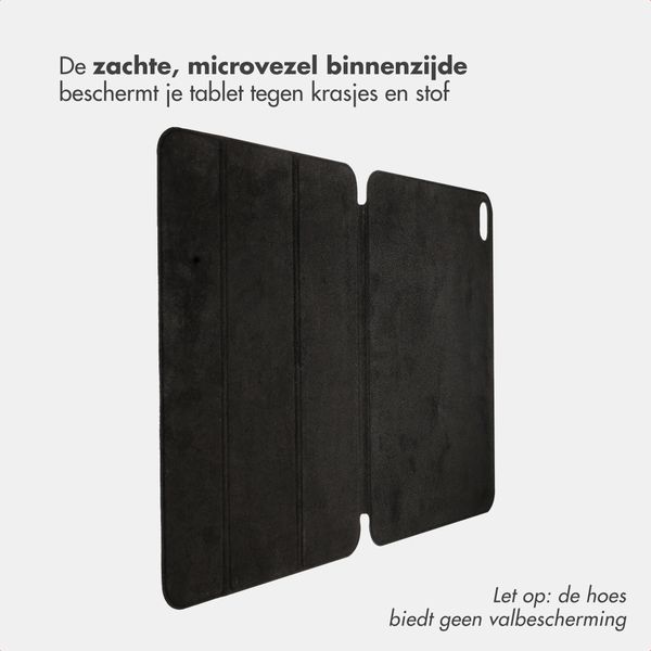 Accezz Leather Trifold Bookcase Apple iPad 11 (2025) 11 inch A16 / iPad 10 (2022) 10.9 inch - Zwart