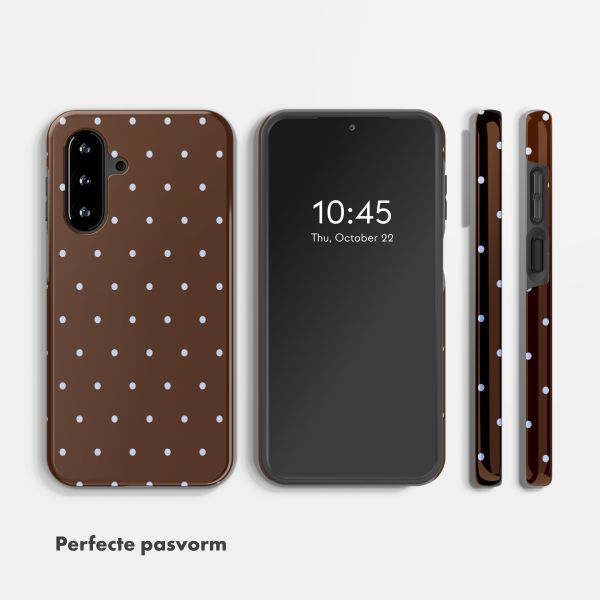 Selencia Vivid Backcover Samsung Galaxy A17 (5G) / (4G) - Happy Dots Chocolate