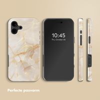 Selencia Vivid Tough Backcover met MagSafe Apple iPhone 16 - Golden Beige Marble