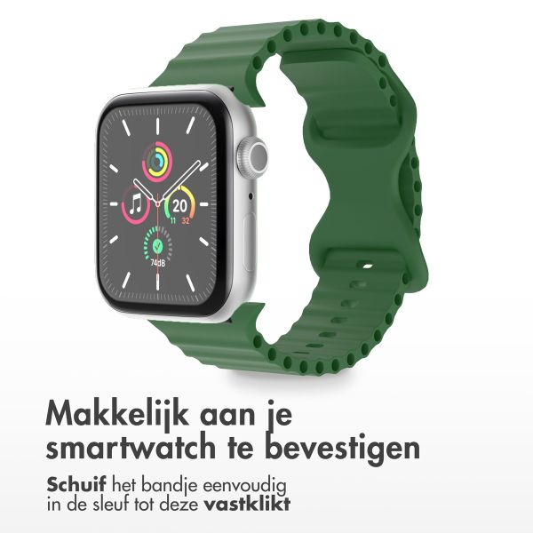 imoshion Athletic siliconenbandje Apple Watch Series 1 t/m 9 / SE (38/40/41 mm) | Series 10 (42 mm) - Donkergroen