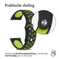 imoshion Siliconen sport bandje - Universeel 18 mm aansluiting - Zwart / Lime