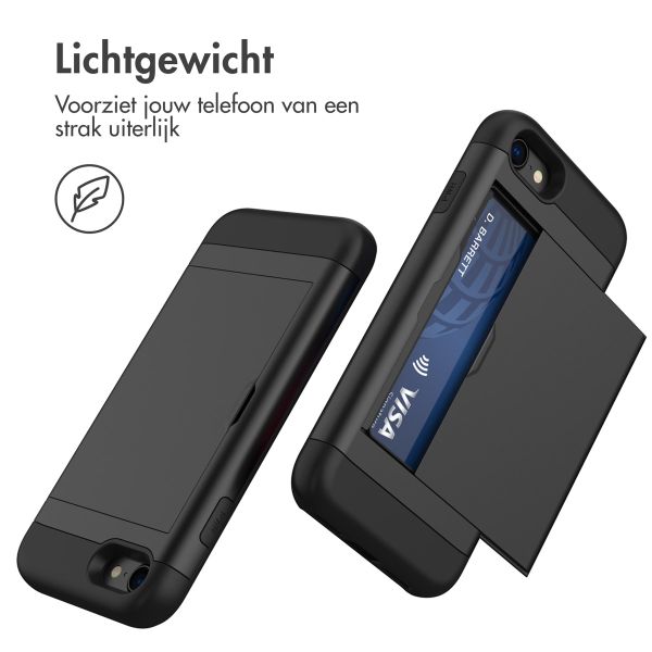 imoshion Backcover met pasjeshouder Apple iPhone SE (2022 / 2020) / 8 / 7 - Zwart