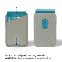 Accezz Leren Kaarthouder - Geschikt voor MagSafe en Qi2 - Light Grey