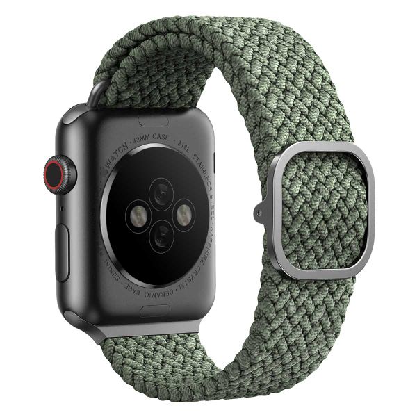 Uniq Aspen Braided bandje Apple Watch Series 1 t/m 10 / SE / Ultra (2) (44/45/46/49 mm) - Cypress Green