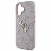 Guess 4G Metal Logo Backcover Apple iPhone 16 - Roze