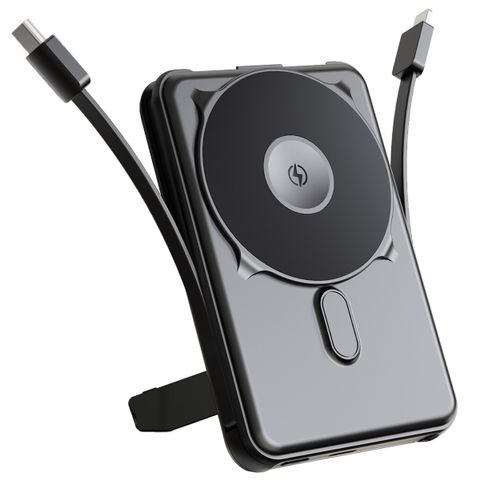imoshion 4-in-1 MagSafe Powerbank with Stand 10,000 mAh - Power Delivery - iPhone / AirPods / Apple Watch - Black