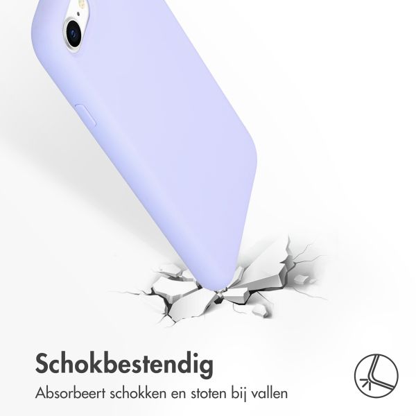 Accezz Liquid Silicone Backcover Apple iPhone SE (2022 / 2020) / 8 / 7 - Paars