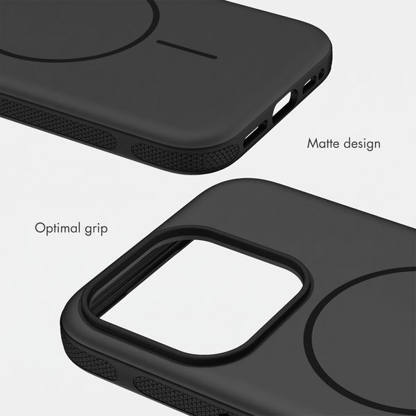 imoshion Colour Back Cover with Thin MagSafe Ring Apple iPhone 15 Pro - Black