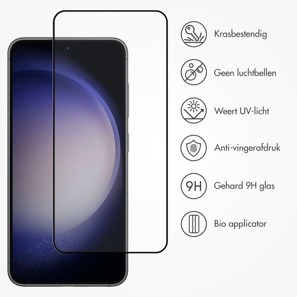 Accezz Gehard Glas Full Cover Screenprotector met applicator Samsung Galaxy S22 / S23