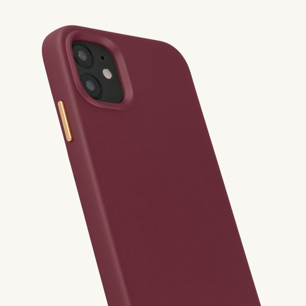 Selencia Rivièra MagSafe Backcover met afneembare haakjes Apple iPhone 11 - Bold Burgundy