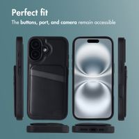 imoshion Back Cover with Card Holder and Stand Apple iPhone 16 - Black
