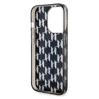 Karl Lagerfeld Hardcase Backcover Monogram iPhone 15 Pro - Zwart