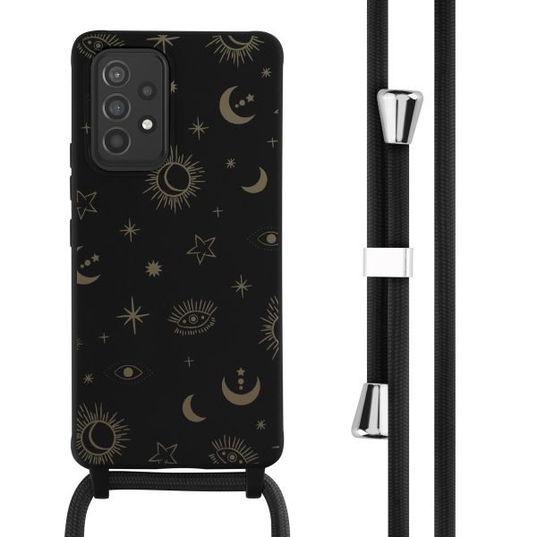 imoshion Siliconen design hoesje met koord Samsung Galaxy A53 - Sky Black