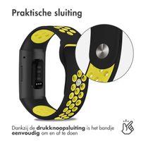 imoshion Siliconen sport bandje Fitbit Charge 3  /  4 - Zwart / Geel