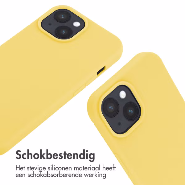 imoshion Siliconen hoesje met koord Apple iPhone 15 - Geel