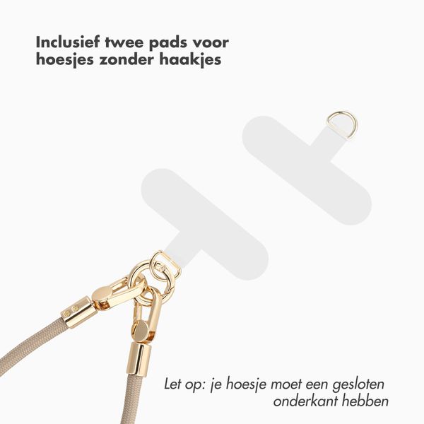 Selencia Universeel Polskoord met 2 haken - Beige