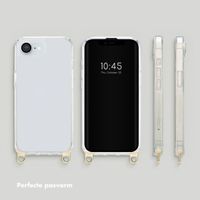 Selencia Transparent Case with Hooks + Lova Wrist Strap Apple iPhone 17e / 16e - Cotton Candy