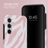 Selencia Vivid Tough Backcover Samsung Galaxy A55 - Colorful Zebra Old Pink