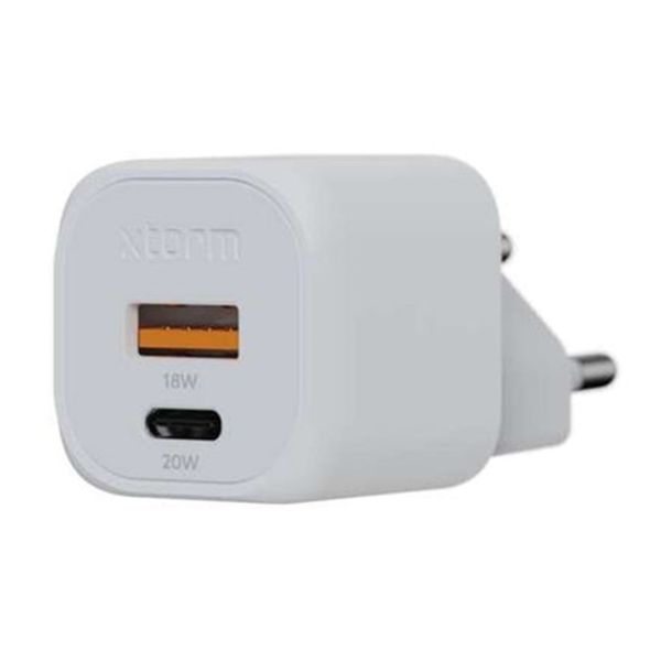 Xtorm Snellader | Ultra Wall Charger GaN2 - USB-C 20 Watt + USB-A 18 Watt