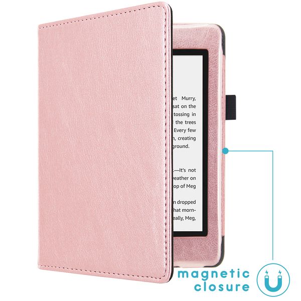 imoshion Vegan Leather Bookcase Amazon Kindle Paperwhite 4 (2018) -Rosé Goud