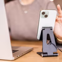 imoshion Aluminium telefoonhouder bureau - Verstelbaar - Universeel - Zwart