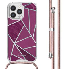 imoshion Design hoesje met koord Apple iPhone 13 Pro Max - Bordeaux Graphic