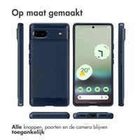 imoshion Brushed Backcover Google Pixel 6a - Donkerblauw