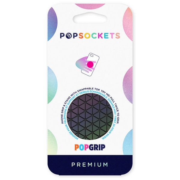 PopSockets PopGrip - Afneembaar - Reflective Techno Grid Chromatic