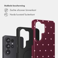 Selencia Vivid Backcover Samsung Galaxy S26 Ultra - Happy Dots Burgundy