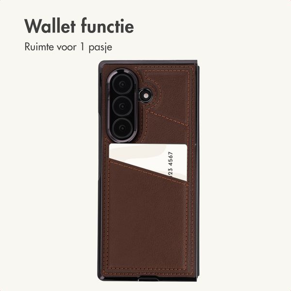 imoshion Kunstleren MagSafe Backcover met Pashouder Samsung Galaxy Z Fold 8 Ultra - Donkerbruin