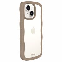 Holdit Wavy Case Apple iPhone 13/14/15/16e - Mocha Brown / Transparent