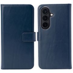 Selencia Genuine Leather Book Case Samsung Galaxy S26 - Dark Blue