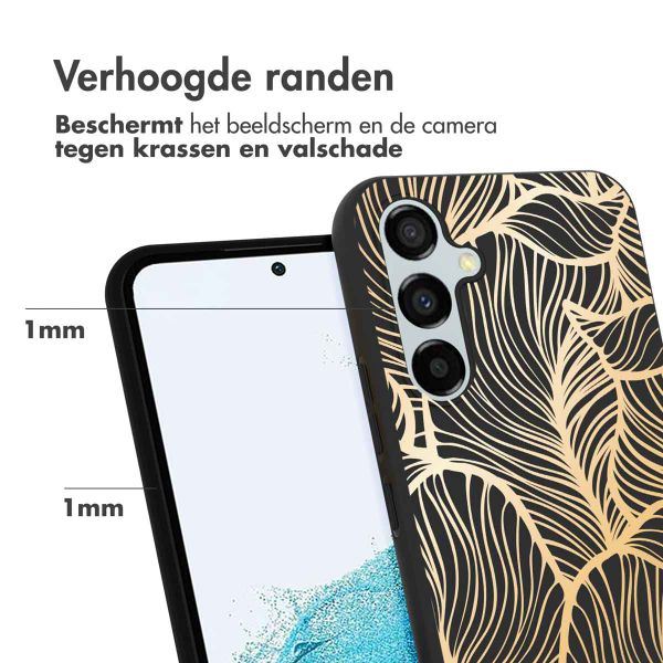 imoshion Design hoesje Samsung Galaxy A54 (5G) - Bladeren / Zwart