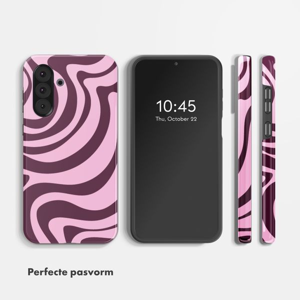 Selencia Vivid Backcover Samsung Galaxy A36 / A56 - Wavy Swirl Pink Plum
