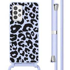 imoshion Siliconen design hoesje met koord Samsung Galaxy A52(s) (5G/4G) - Animal Lila