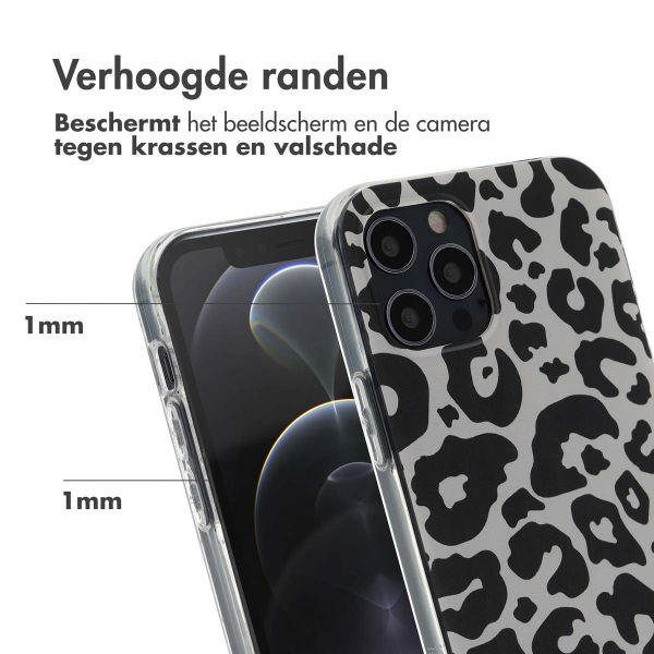 imoshion Design hoesje iPhone 12 (Pro) - Leopard Transparent