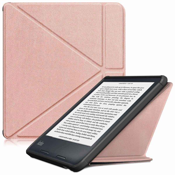 imoshion Vouwbare Bookcase Kobo Libra 2 / Tolino Vision 6 - Rose Goud