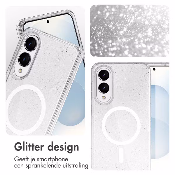 imoshion Sparkle Backcover met MagSafe Samsung Galaxy S25 Edge - Transparant