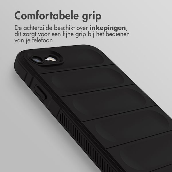 imoshion EasyGrip Backcover Apple iPhone SE (2022 / 2020) / 8 / 7 - Zwart