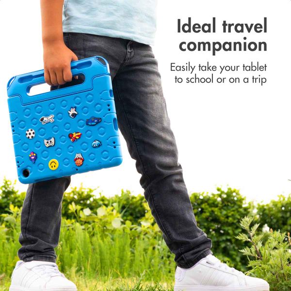 imoshion Kidsproof Tablet Case with Detachable Dolls Apple iPad 9 (2021) 10.2 inch / iPad 8 (2020) 10.2 inch / iPad 7 (2019) 10.2 inch - Blue