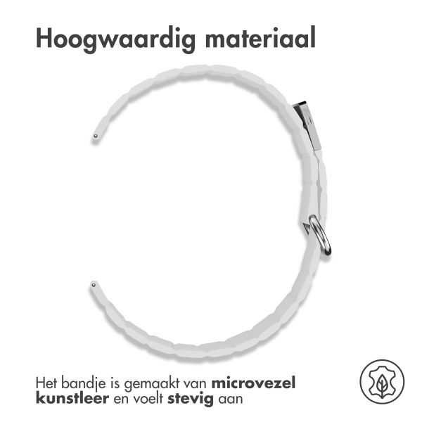 imoshion Magnetisch lederen bandje  - Universeel 22 mm aansluiting - Wit