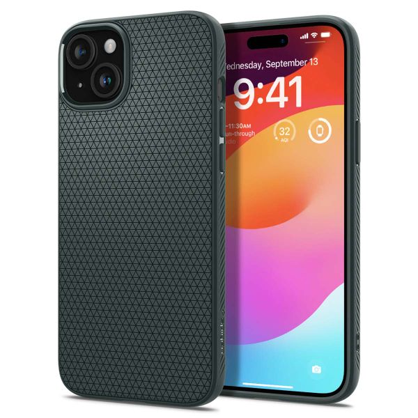 Spigen Liquid Air Backcover iPhone 15 Plus - Abyss Green