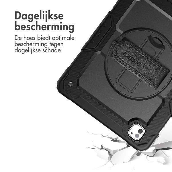 Accezz Rugged Backcover met schouderstrap Apple iPad Pro 13 (2025) M5 / (2024) M4 - Zwart