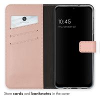 Selencia Echt Leren Bookcase Samsung Galaxy A13 (5G) / A04s - Dusty Pink