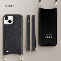 Selencia Nova Phone Case with Cord and Card Holder Apple iPhone 15 - Black