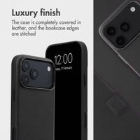 Accezz 2-in-1 Leather Bookcase with MagSafe Apple iPhone 18 Pro Max / 17 Pro Max - Onyx Black