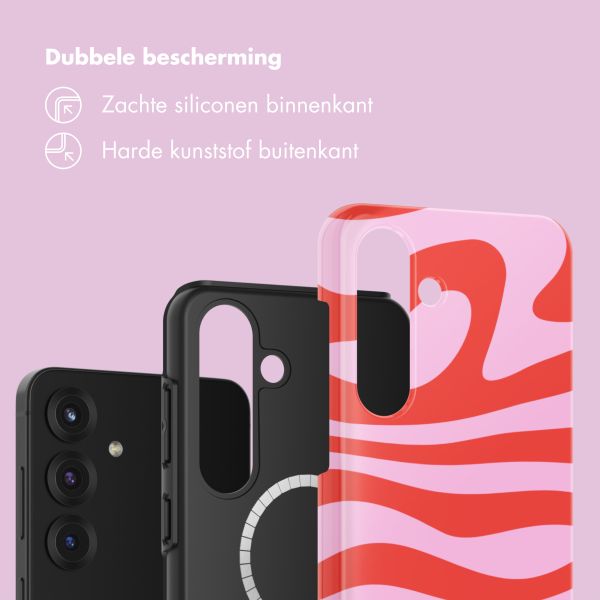Selencia Vivid Backcover met MagSafe Samsung Galaxy S25 - Dream Swirl Pink